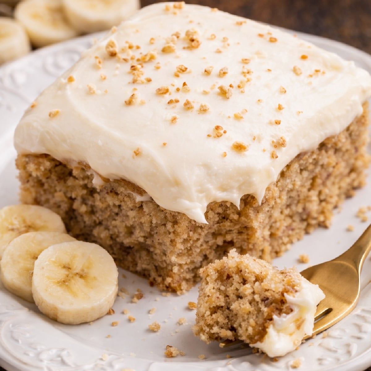 Banana Sheet Cake (with Cream Cheese Frosting!)