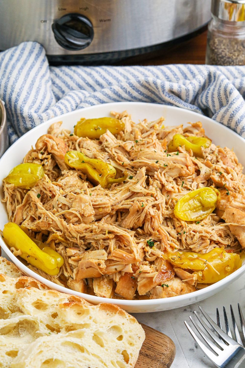 bowl of chicken and peppers