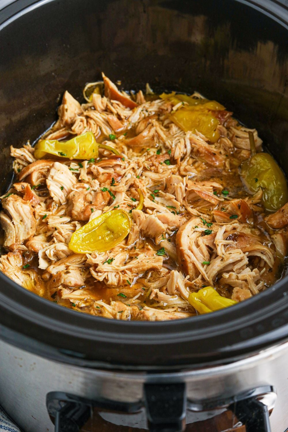 crockpot with mississippi pot chicken