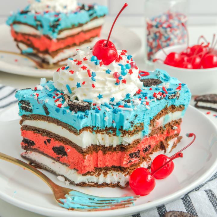 Patriotic Ice Cream Sandwich Cake