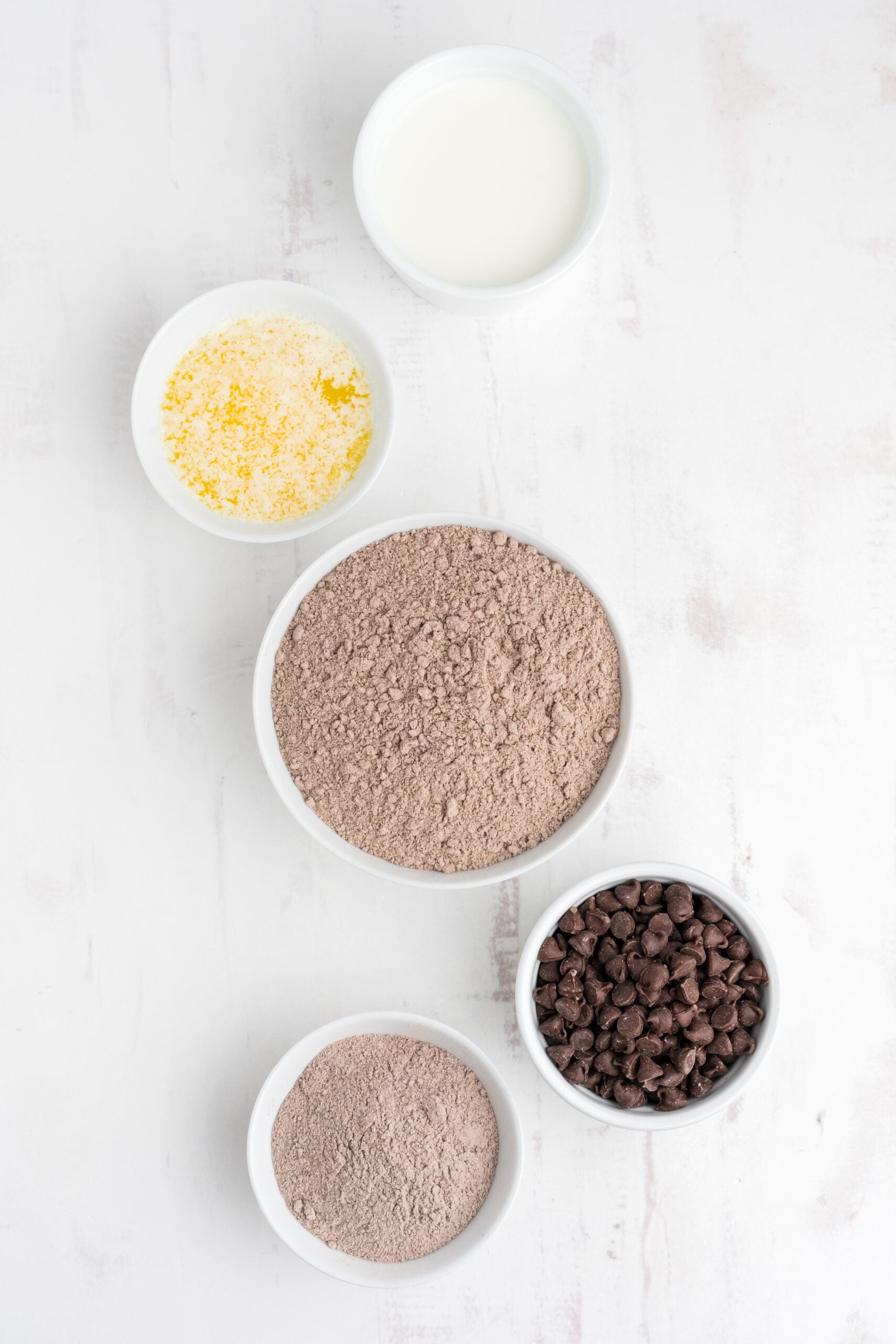 Overhead view of the ingredients needed to complete this recipe.