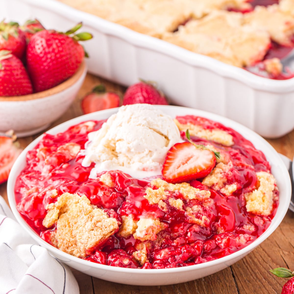 Strawberry Dump Cake