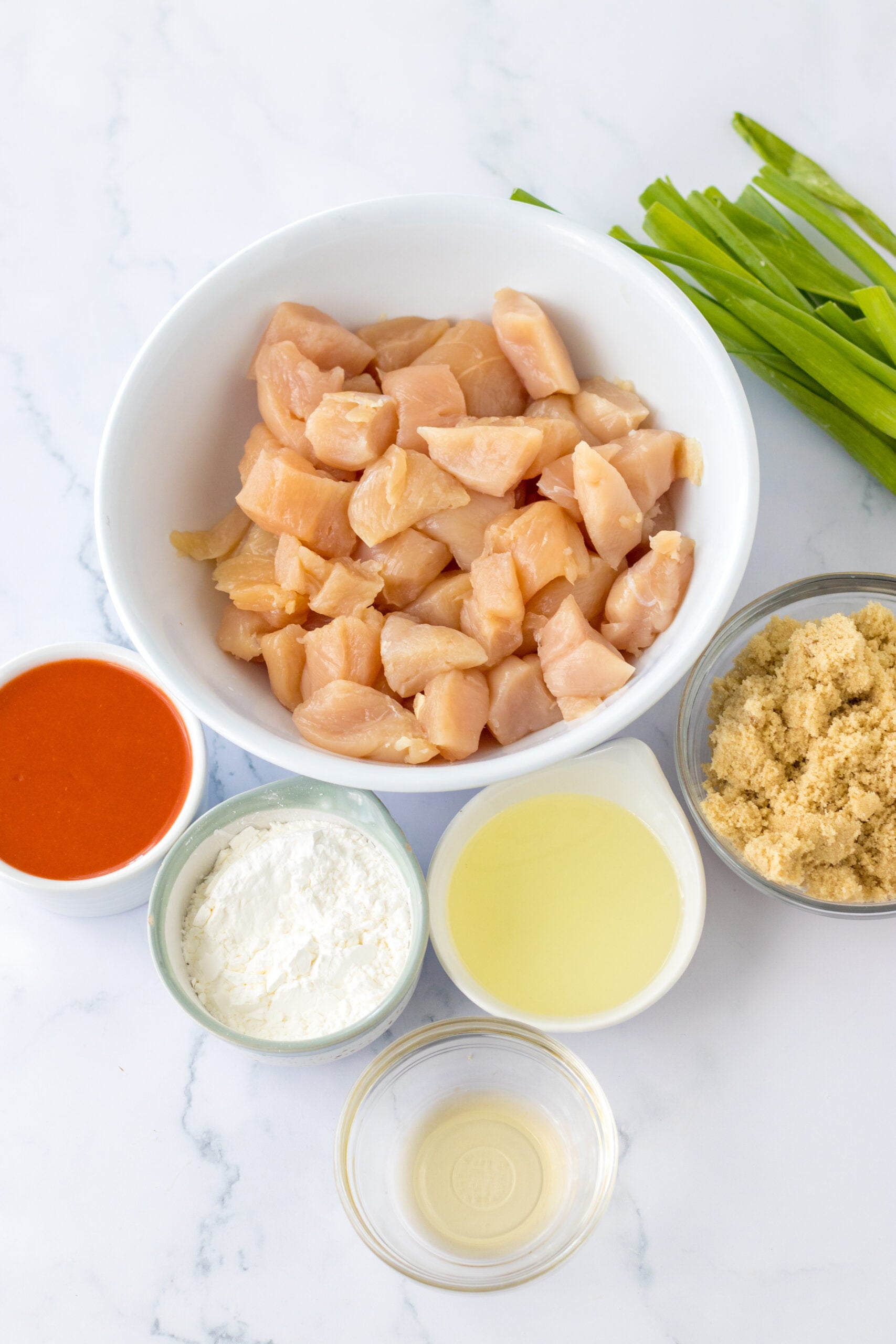 Overhead view of the ingredients needed to complete this recipe.
