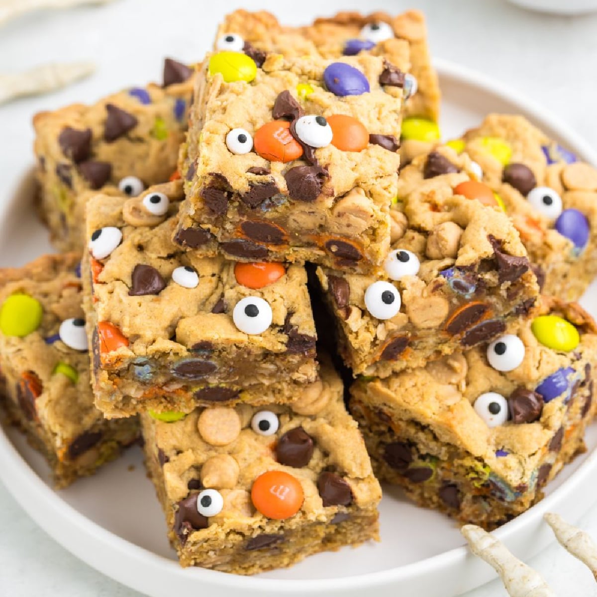 Halloween Monster Cookie Bars