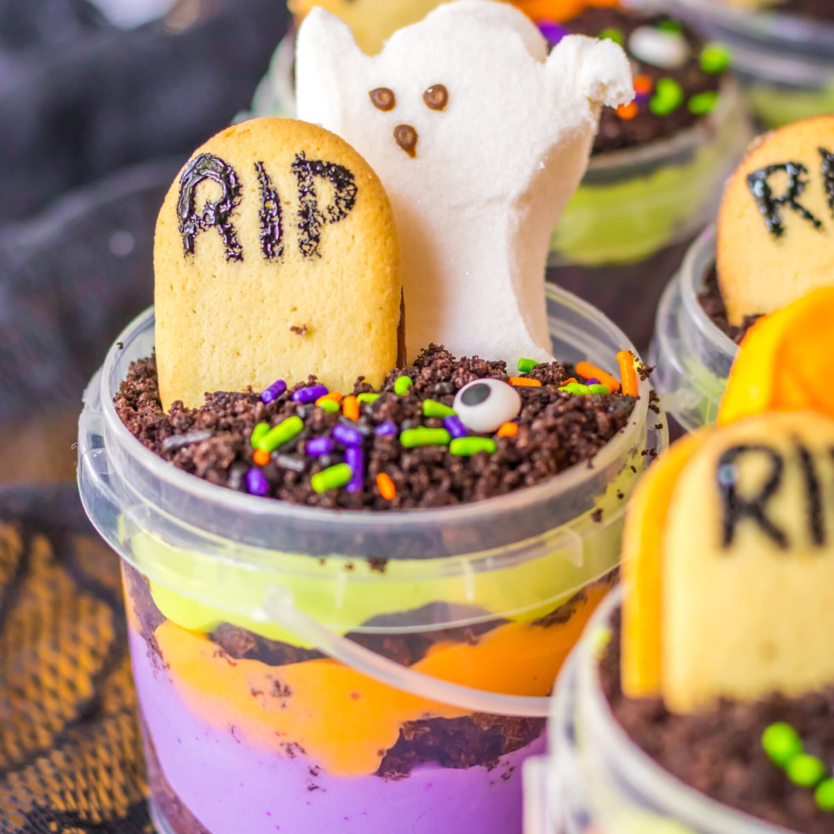 Halloween Pudding Cups