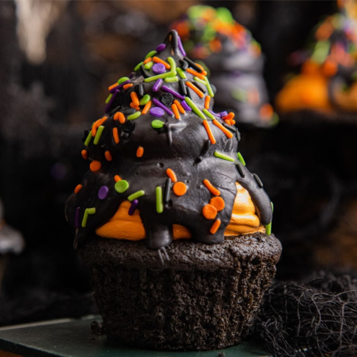 Halloween Cupcake on table
