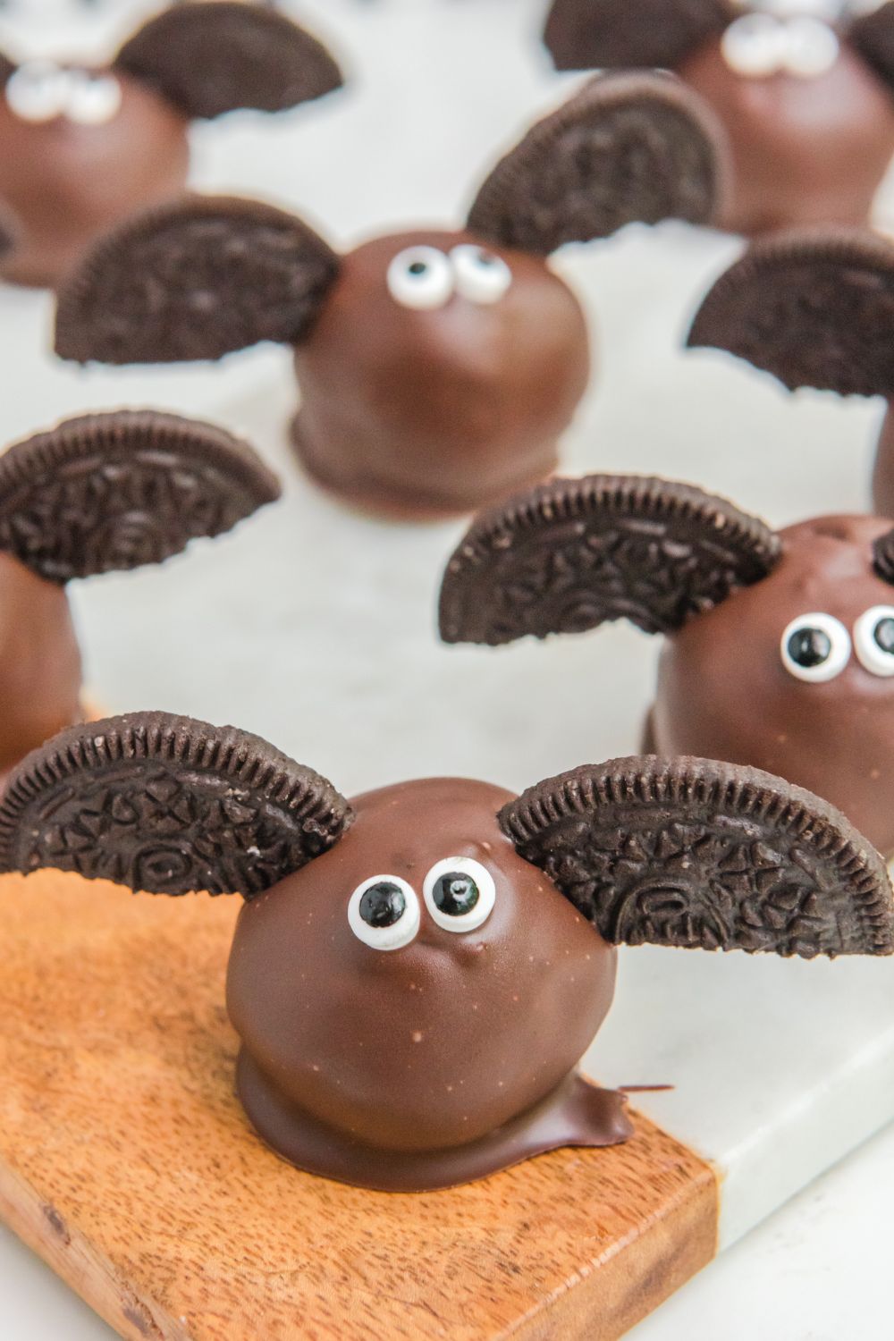 bat truffles on tray