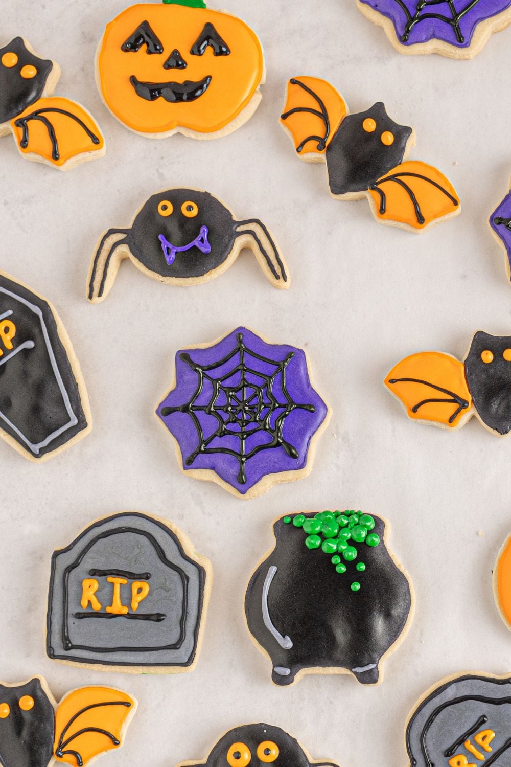 halloween cookies on table