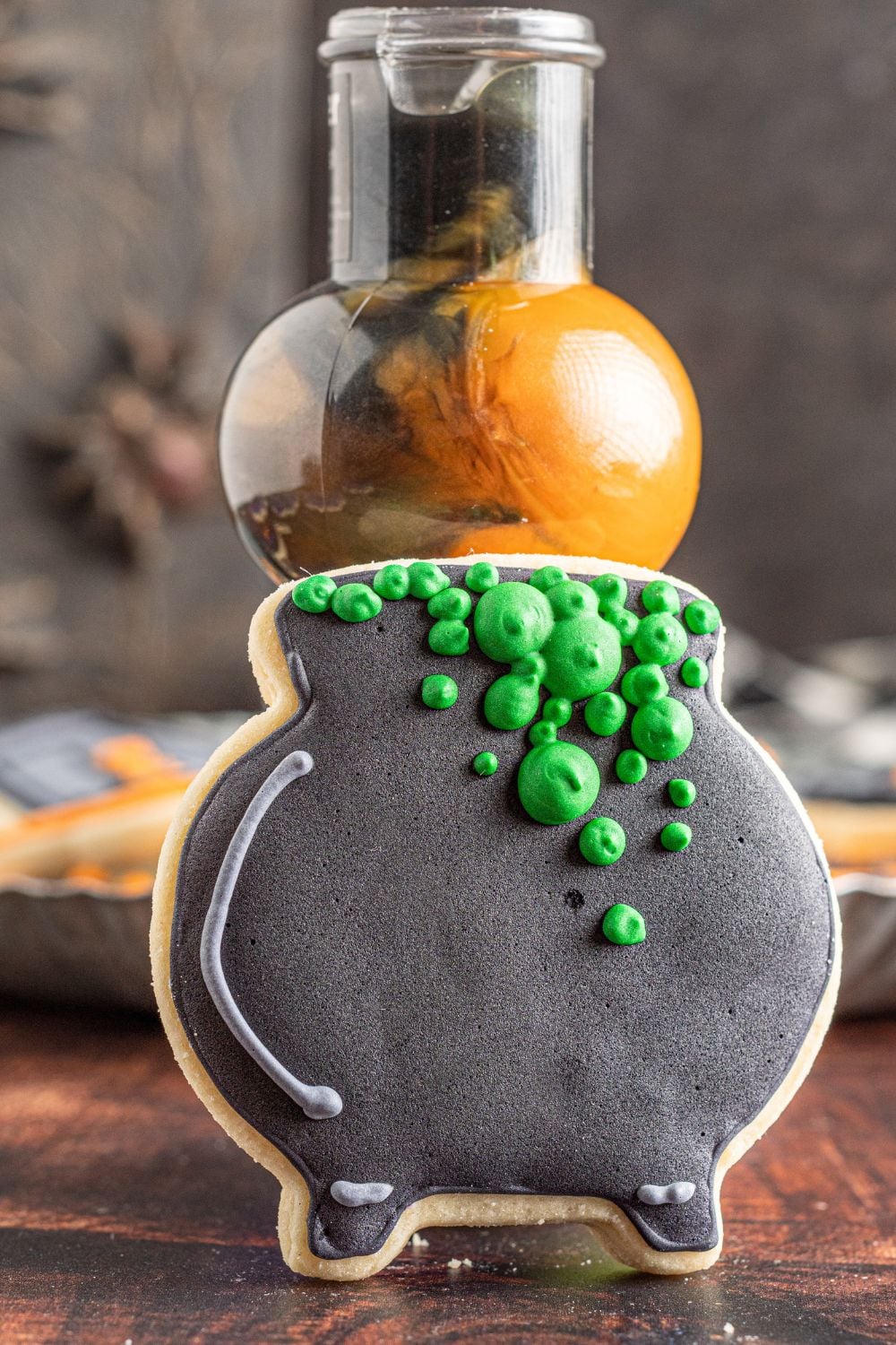 cauldron cookie on table