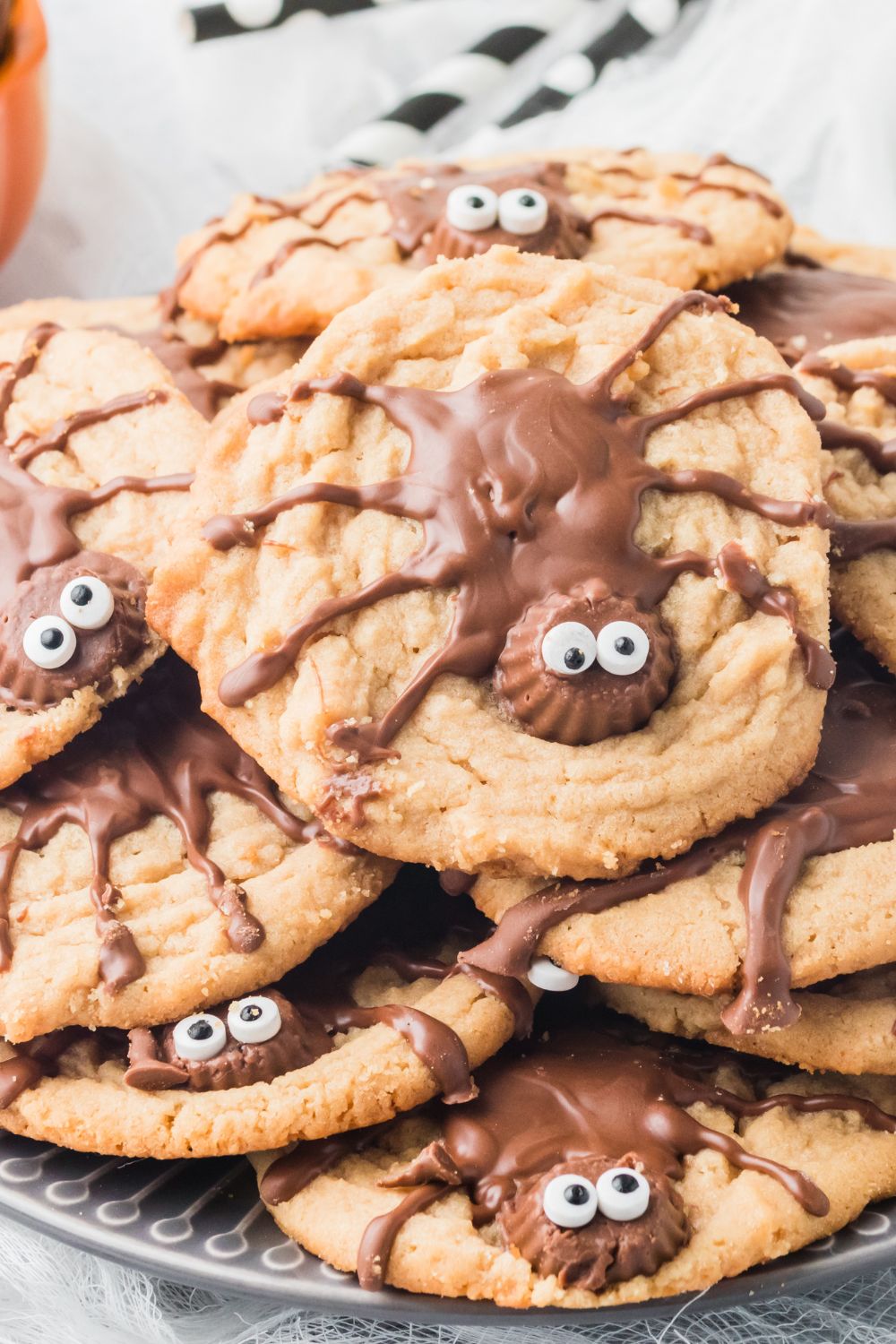cookies stacked on plate