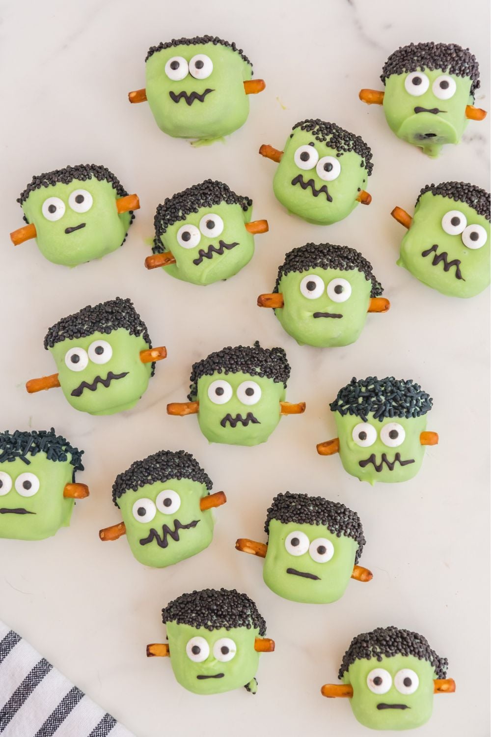 halloween oreo truffles on table