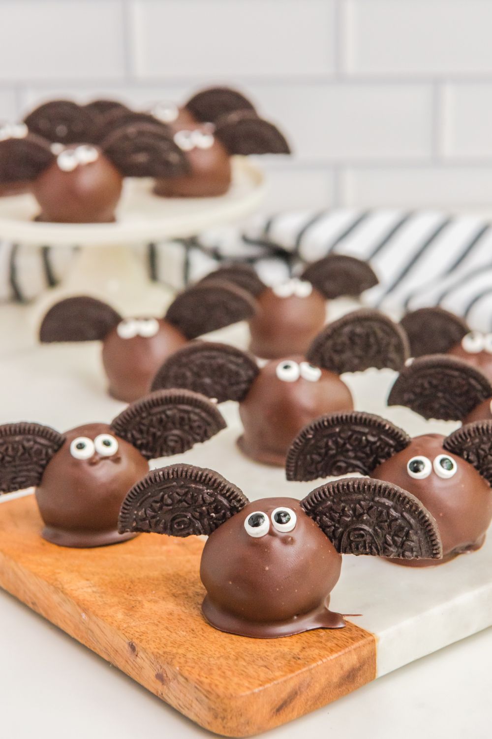 halloween truffles on table