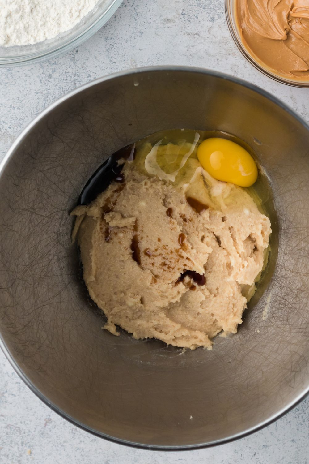 egg in cookie dough batter