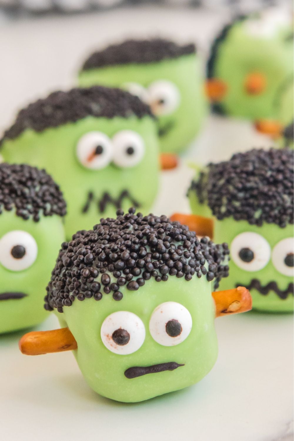 oreo bon bons frankensteins on table