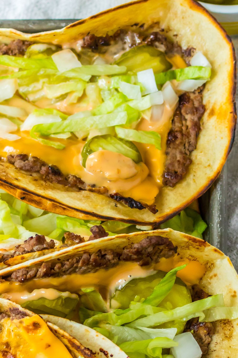 big mac smash tacos overhead image