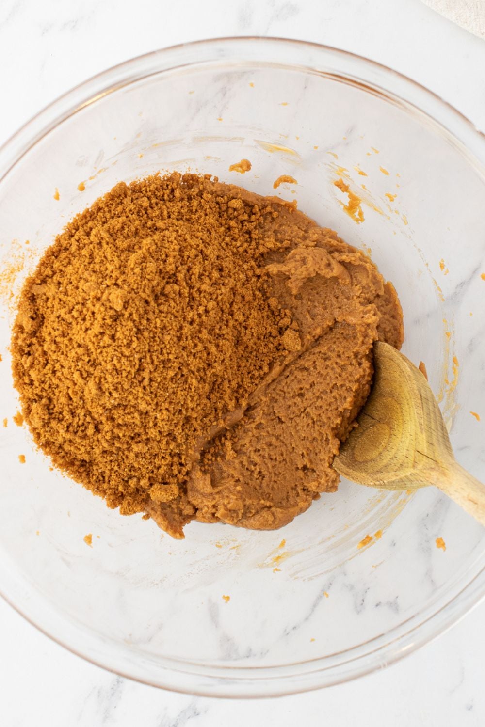 crushed cookies mixed in with the cookie butter