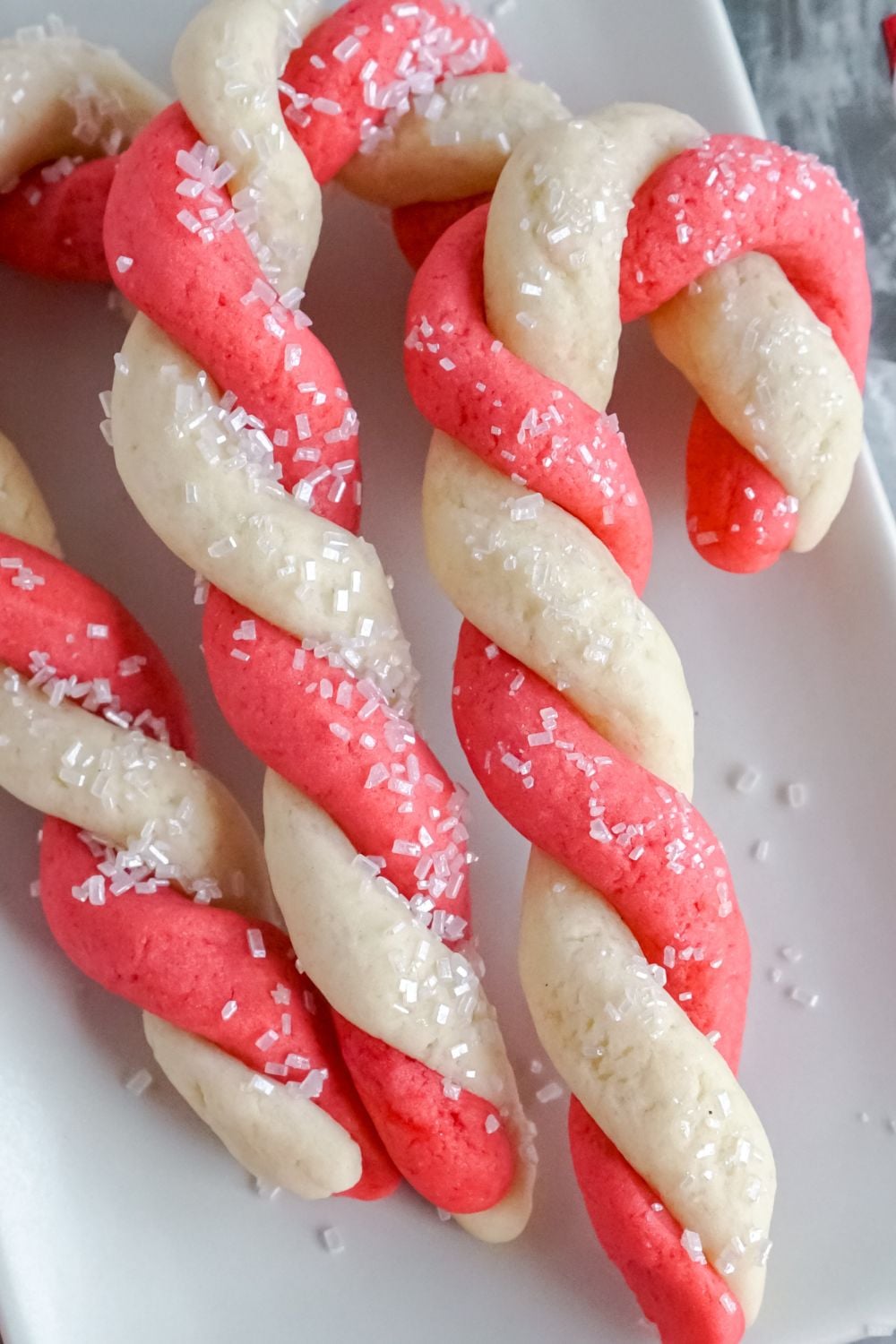 christmas cookies on a baking tray