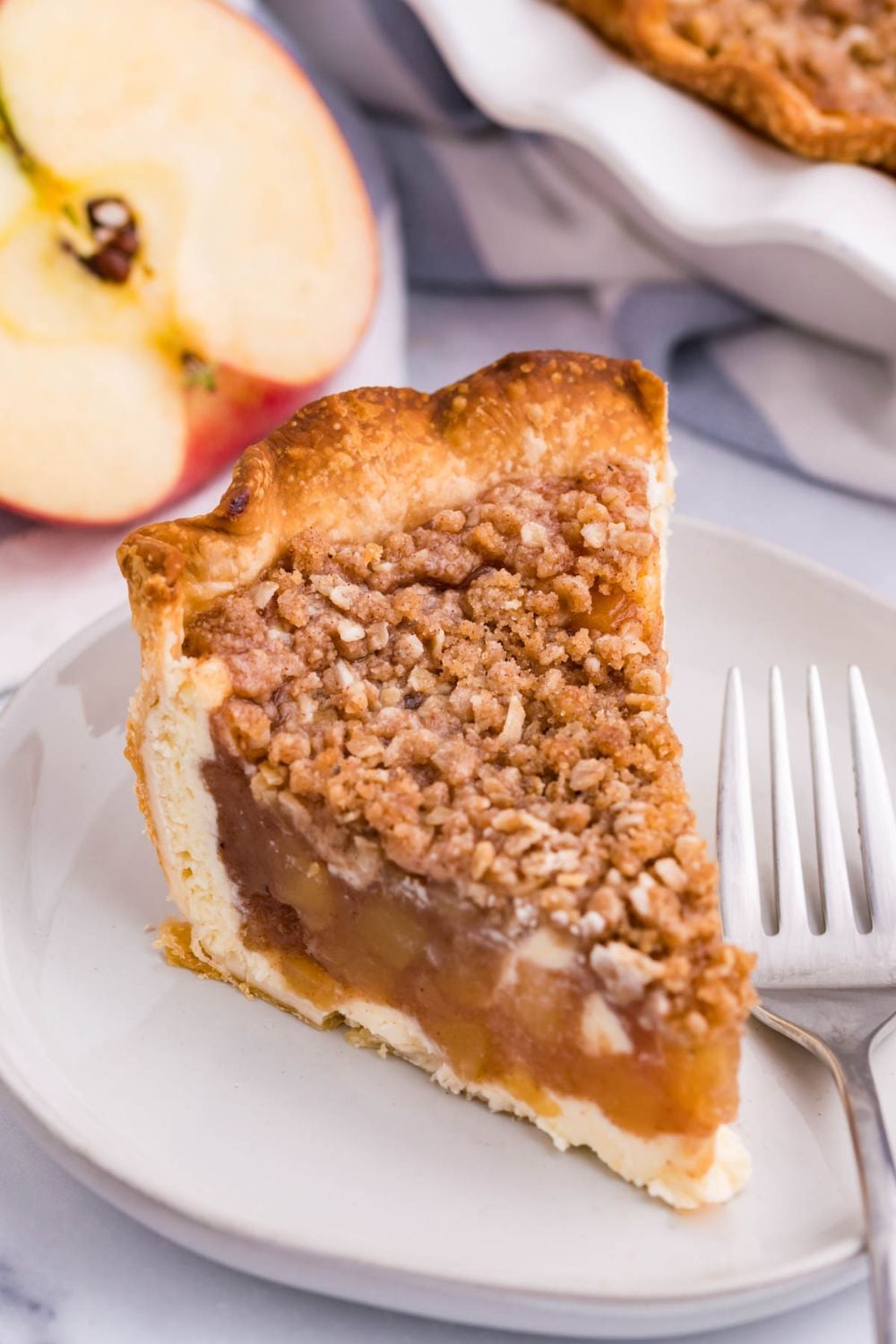 pie on plate with a fork on side