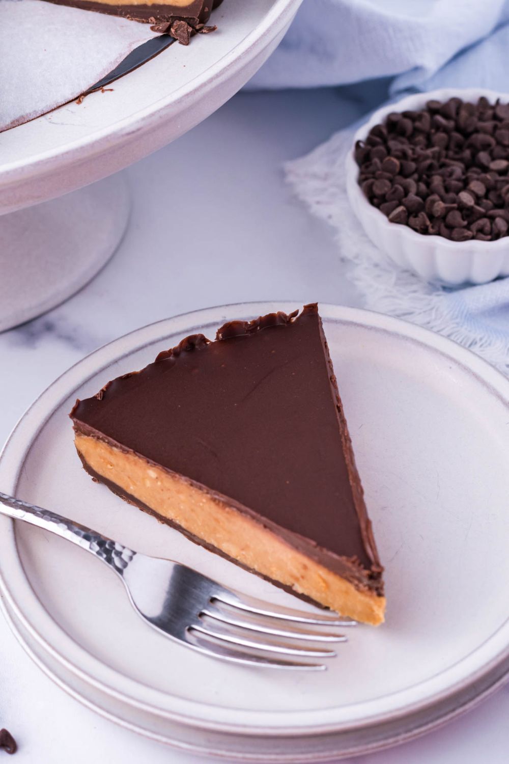 slice of pie on plate with fork by it