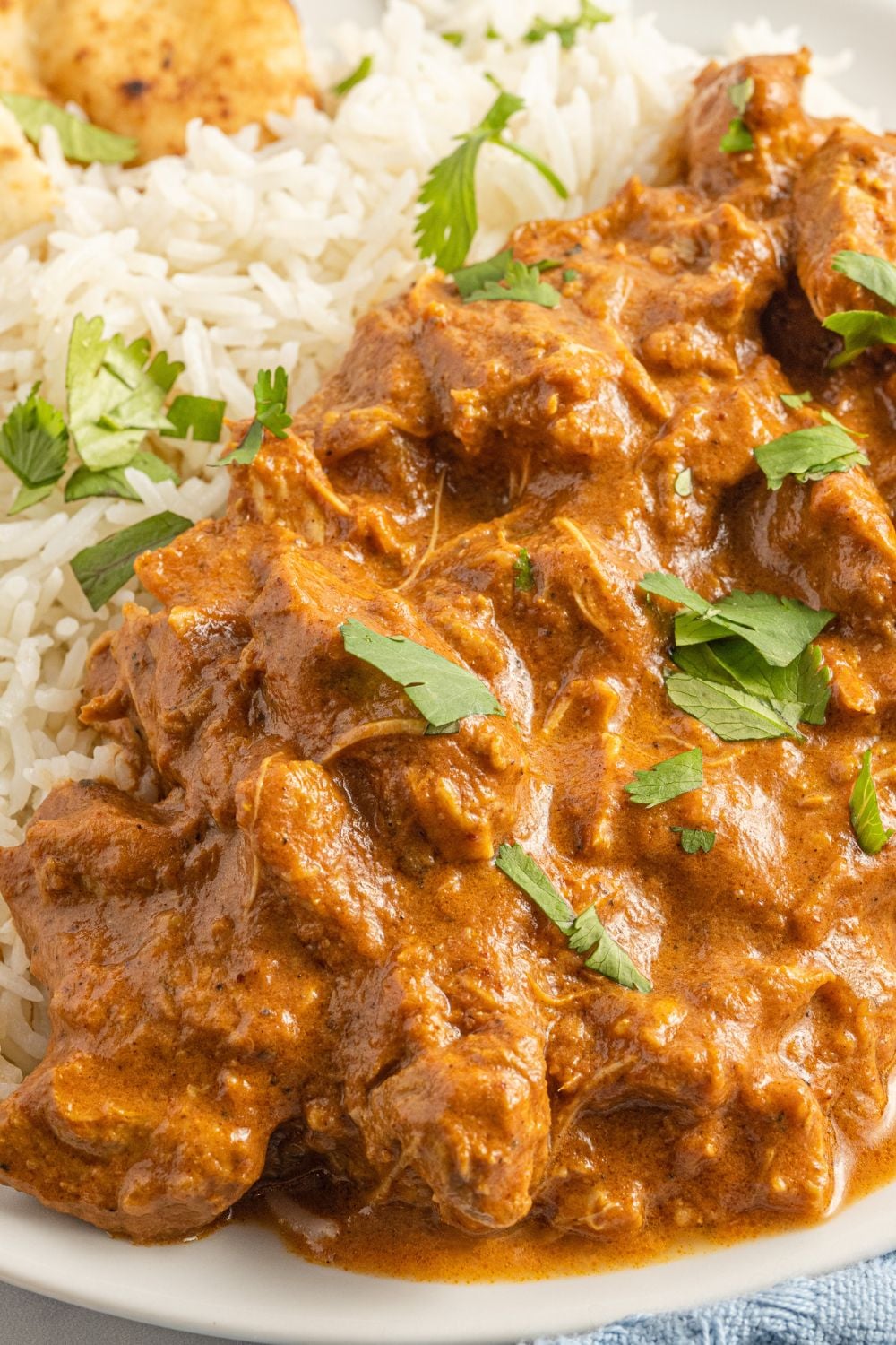 healthy chicken tikka masala on plate