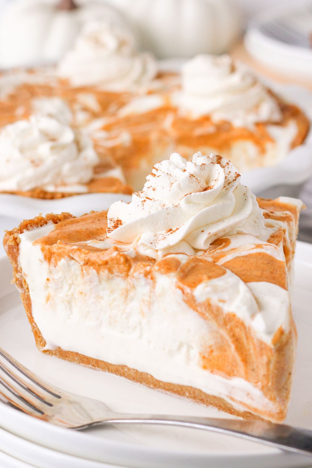 slice of pie on plate with fork by it