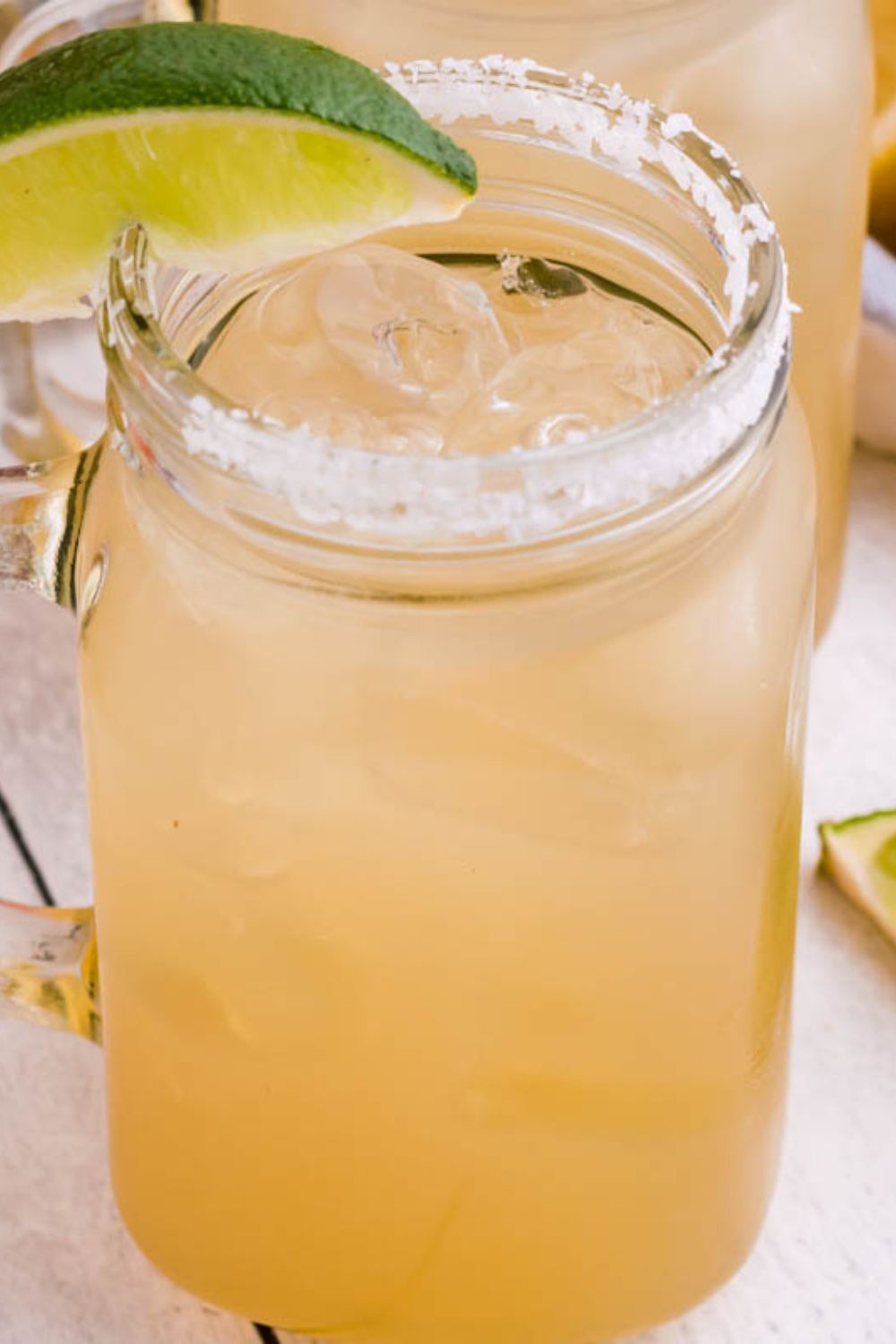 classic margarita in a glass with lime wedge