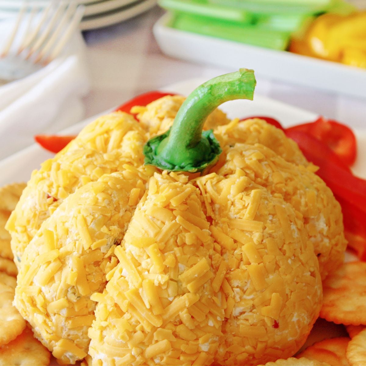 Pumpkin Shaped Cheeseball