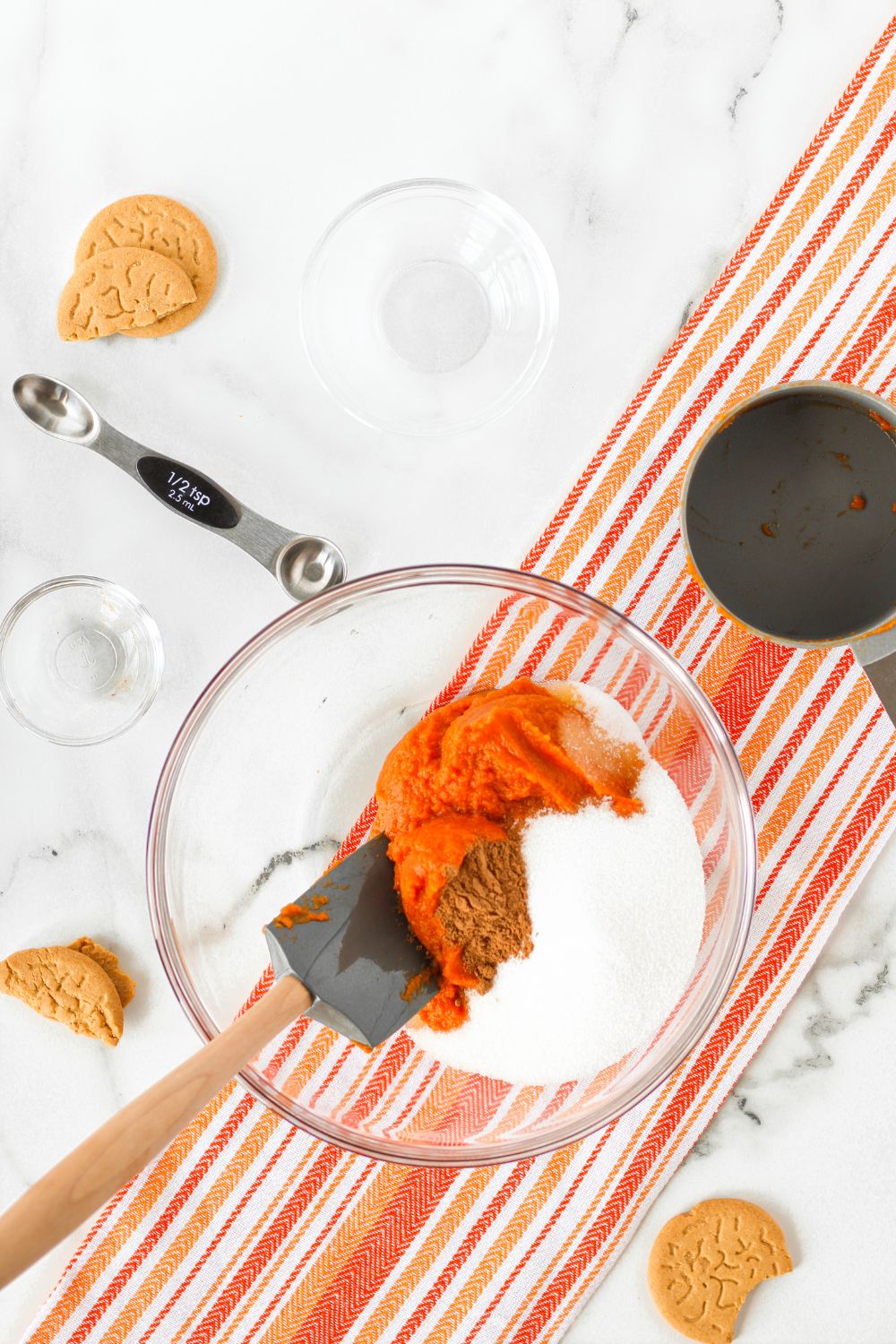 pumpkin puree in a bowl