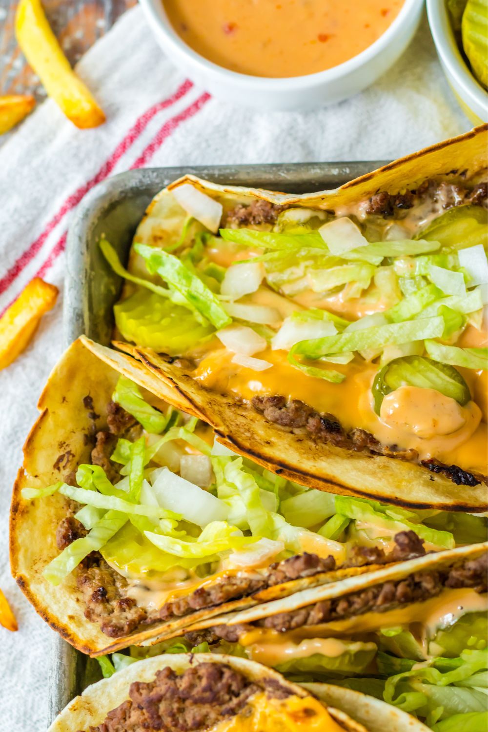 plate of smash tacos