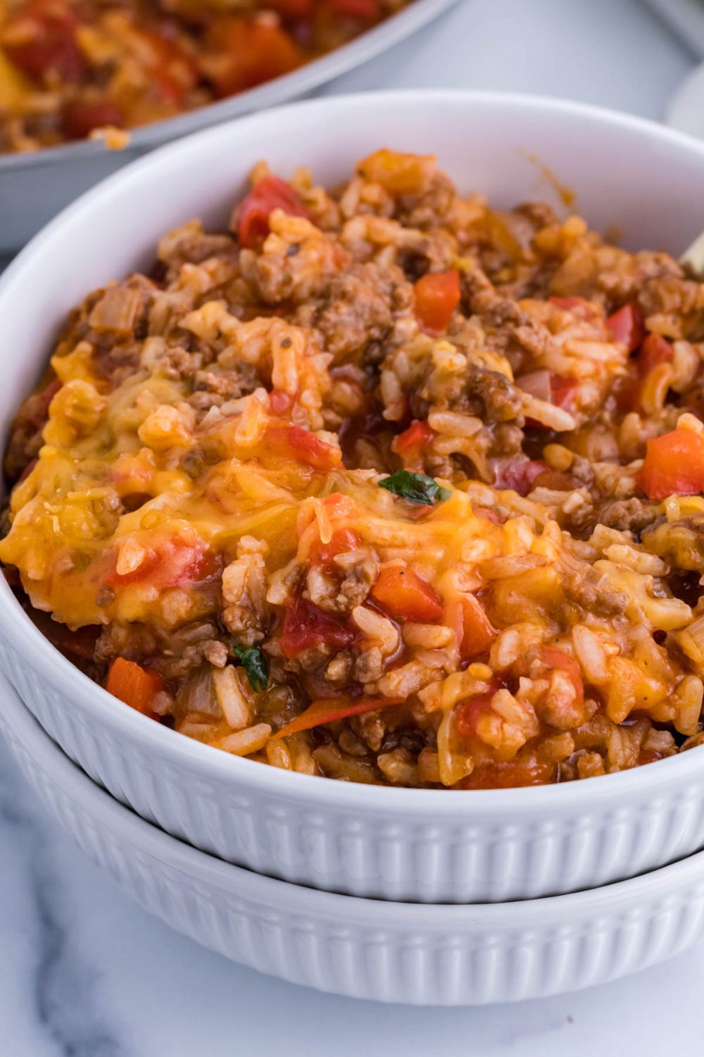 Stuffed Pepper Casserole in a bowl on table