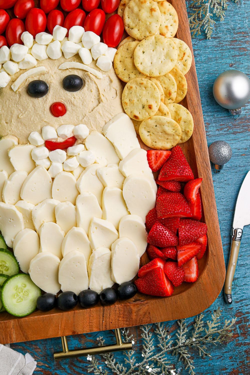 Santa Snack Tray on the side