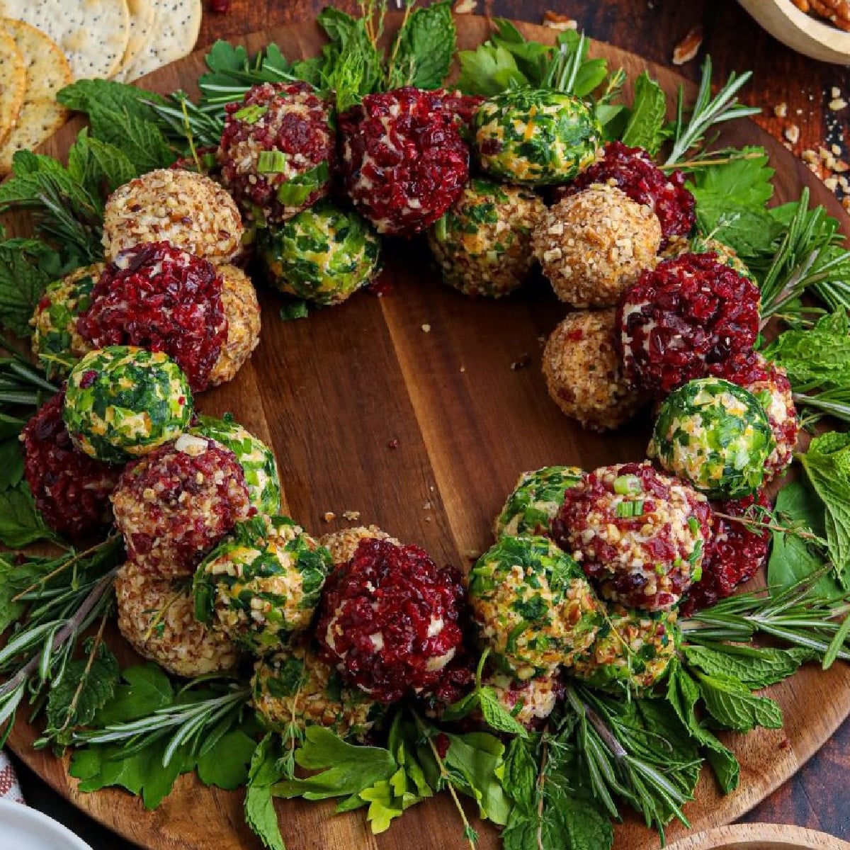 Cheese Ball Wreath