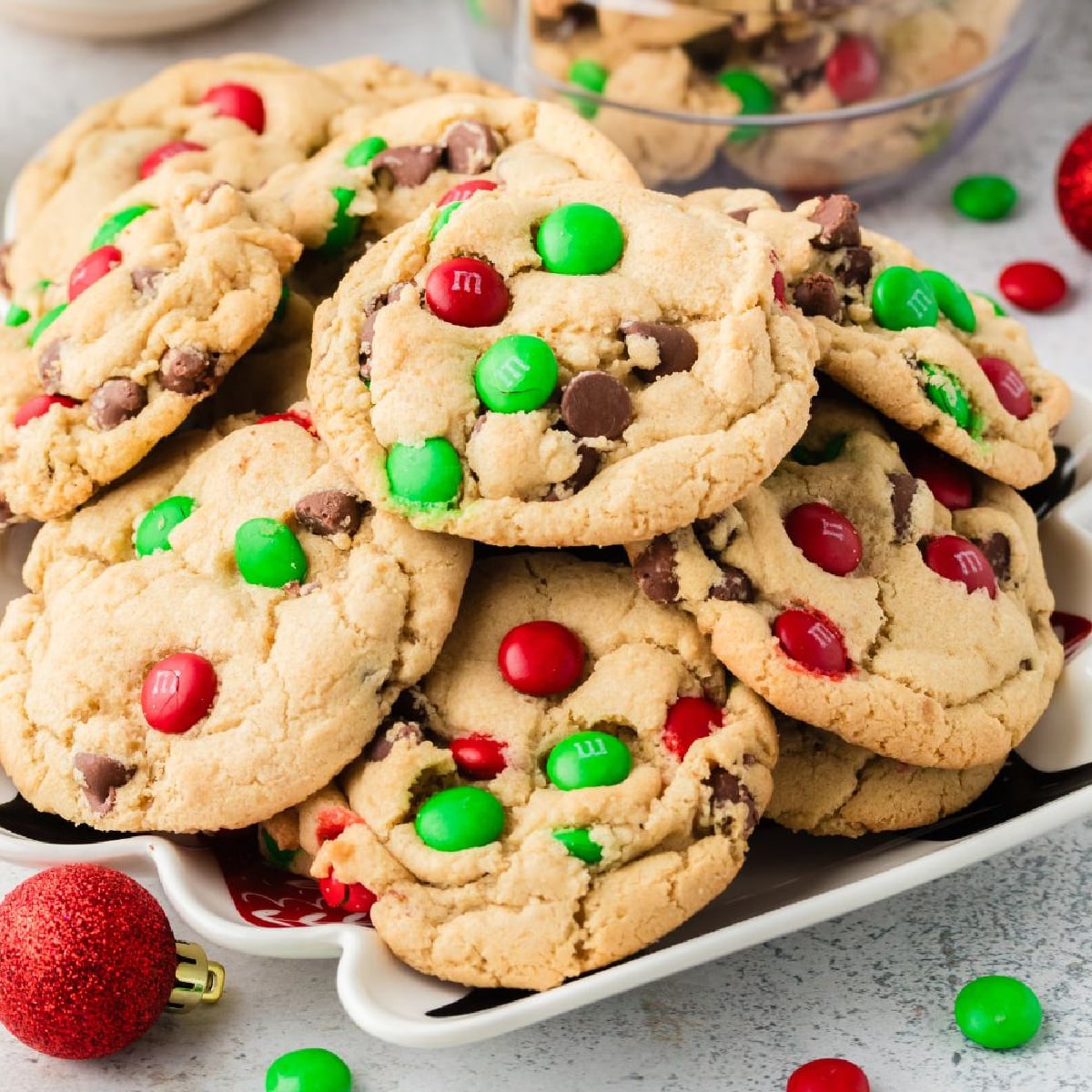 Christmas M&M Cookies