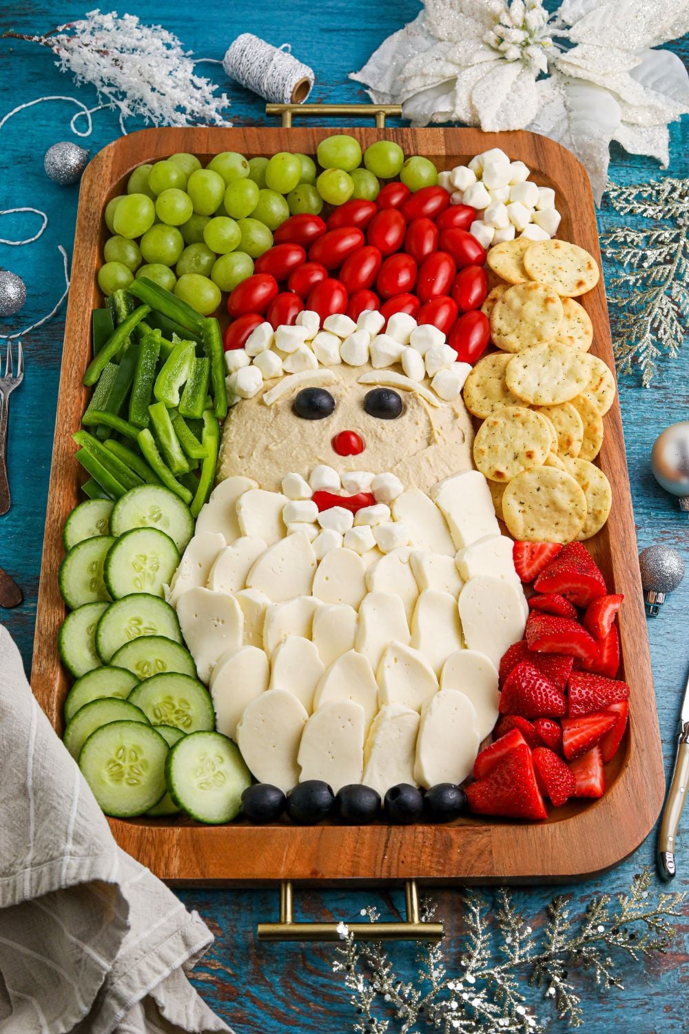 Santa Snack Tray on a table