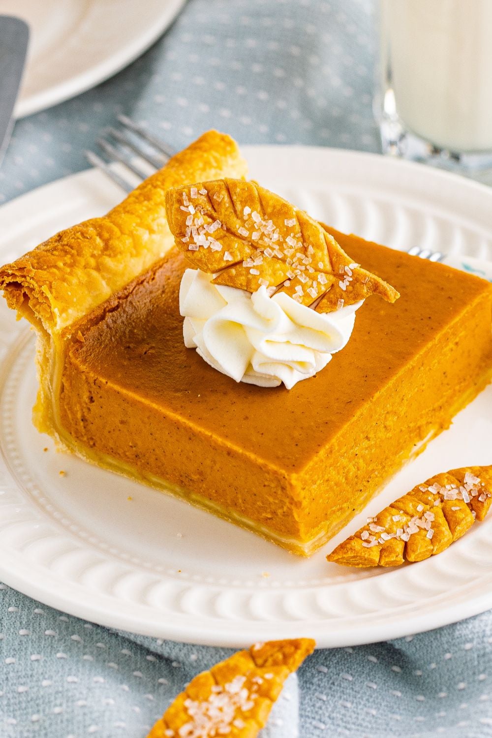 close up view of pie on white plate 