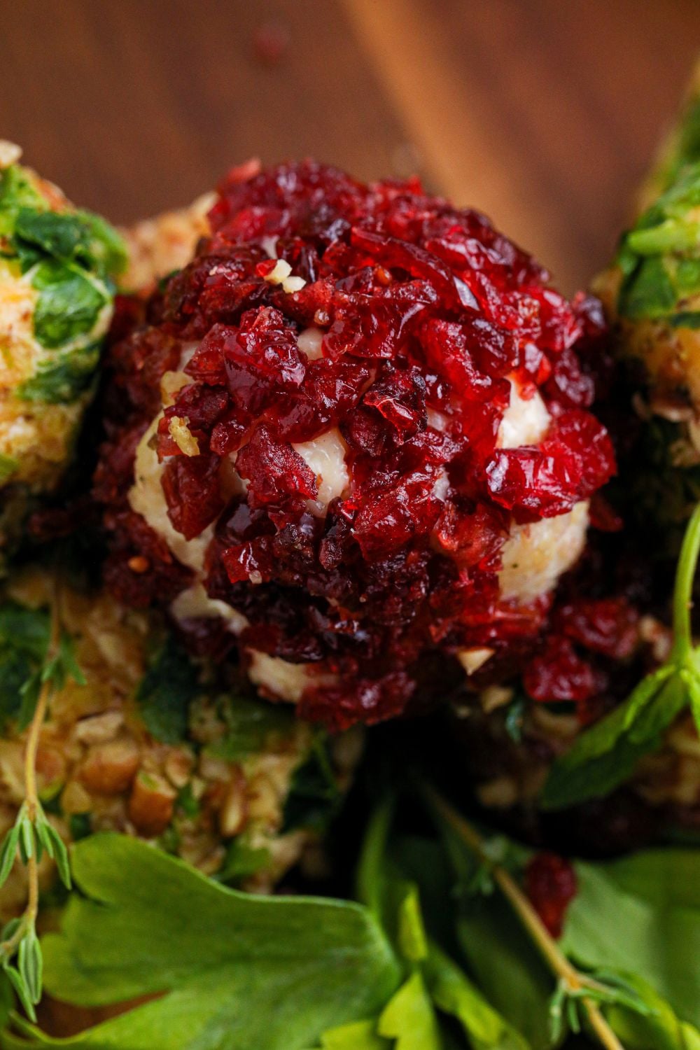 mini cheese balls on table
