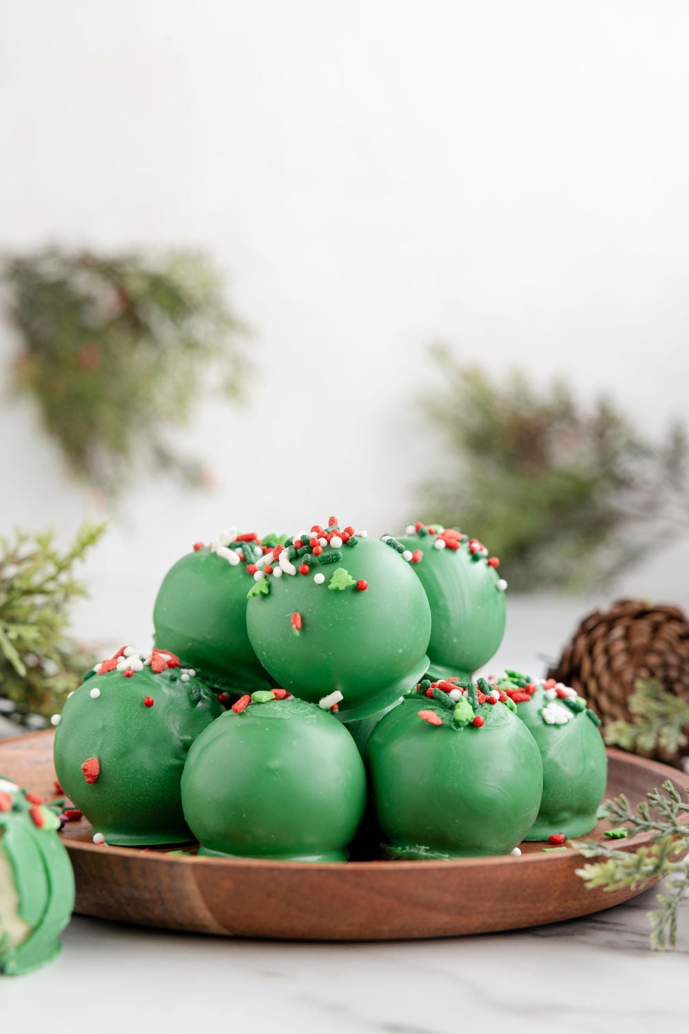 Lofthouse Christmas Truffles in a bowl on table