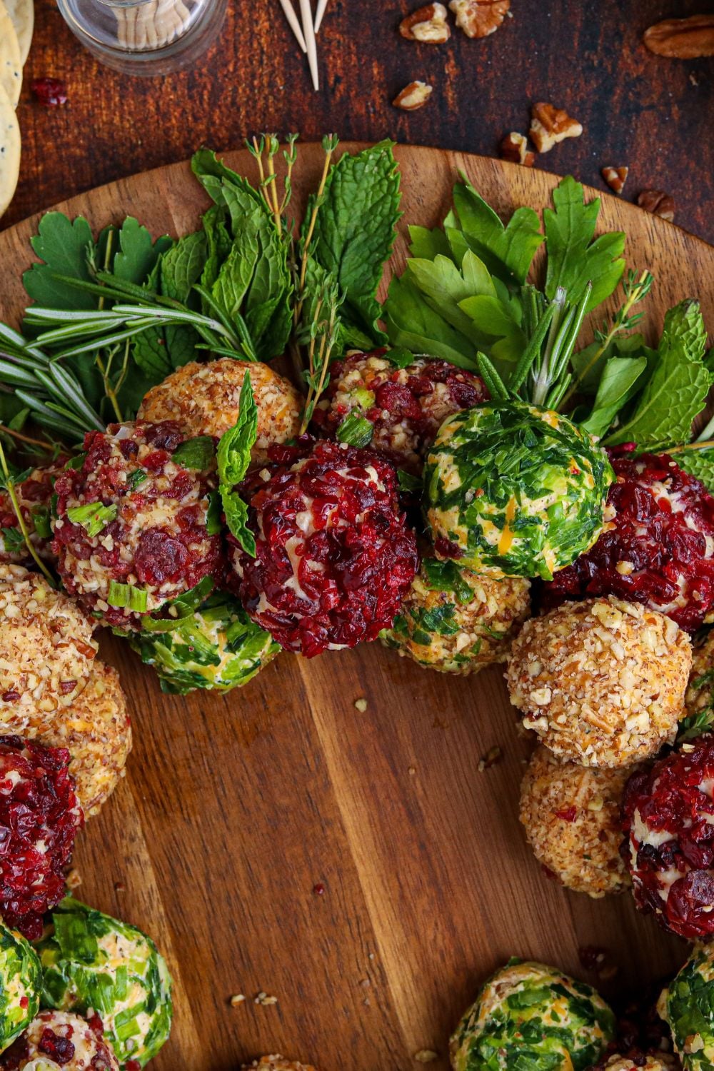 Cheese Ball Wreath
