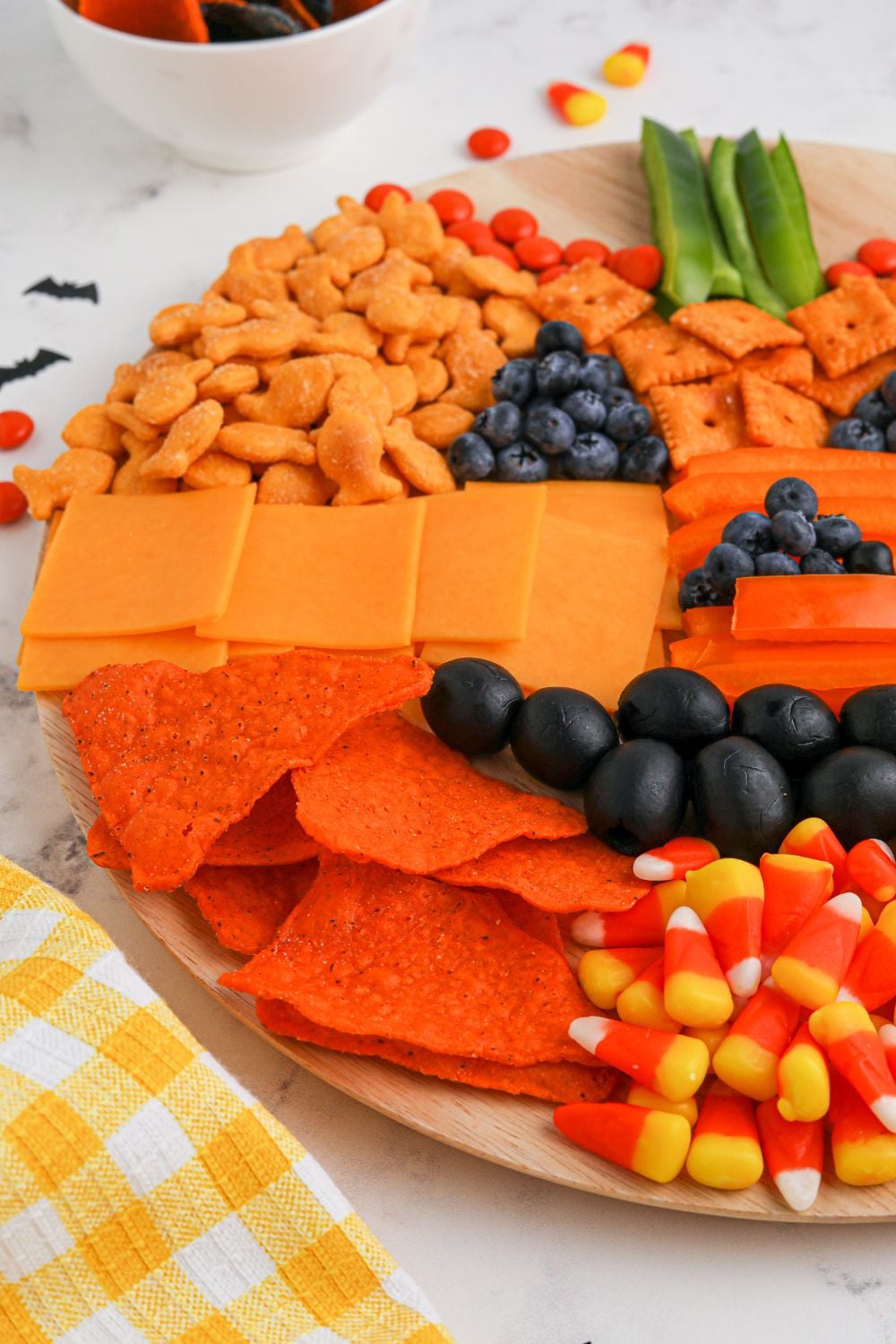 Pumpkin Charcuterie Board side view