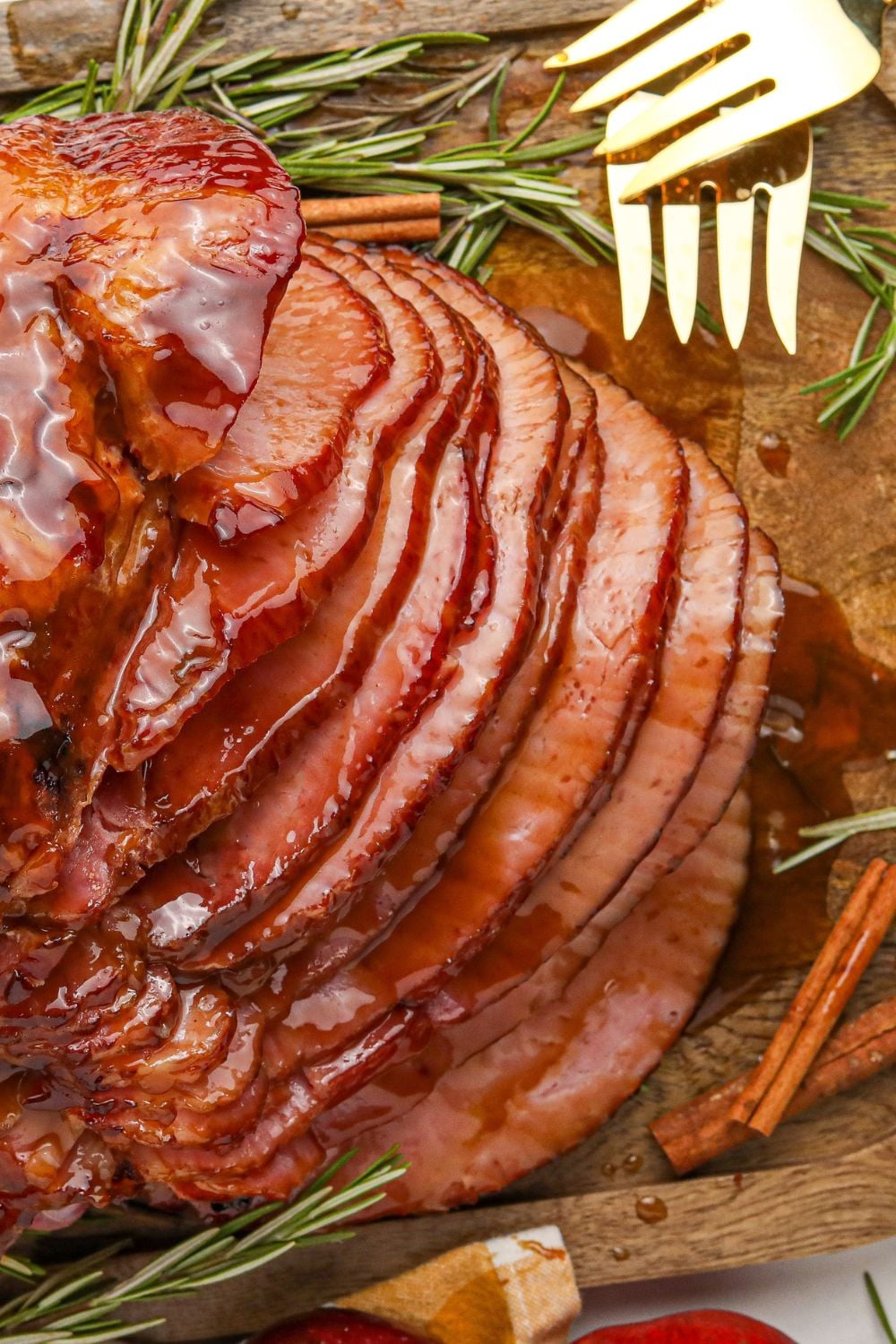 Dr. Pepper Ham on table with side view