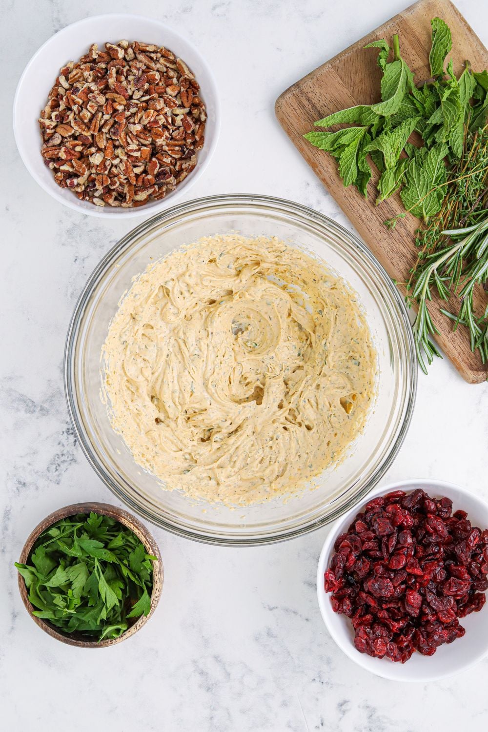 cheeseball in a bowl