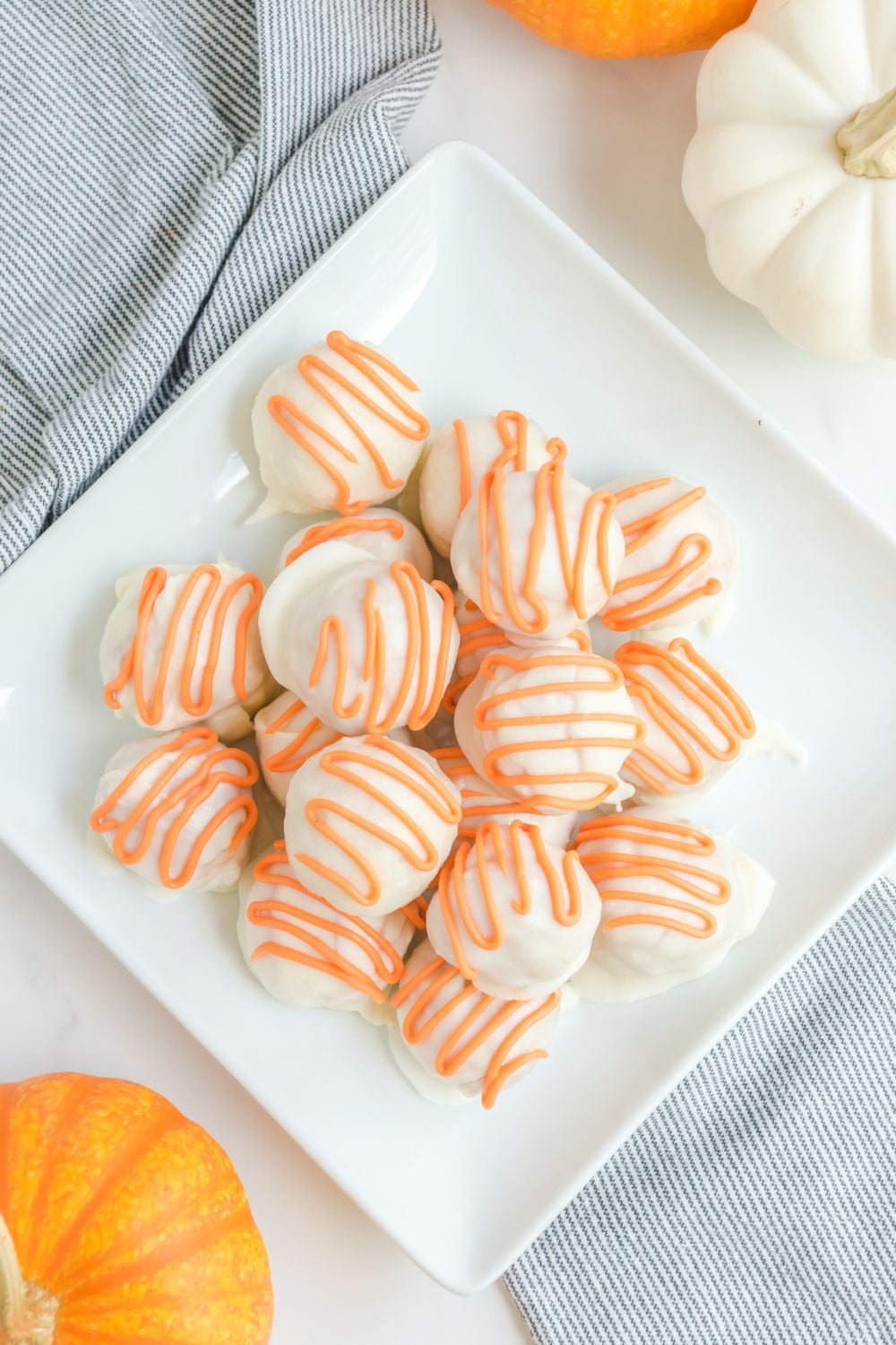 pumpkin cheesecake truffles in a bowl