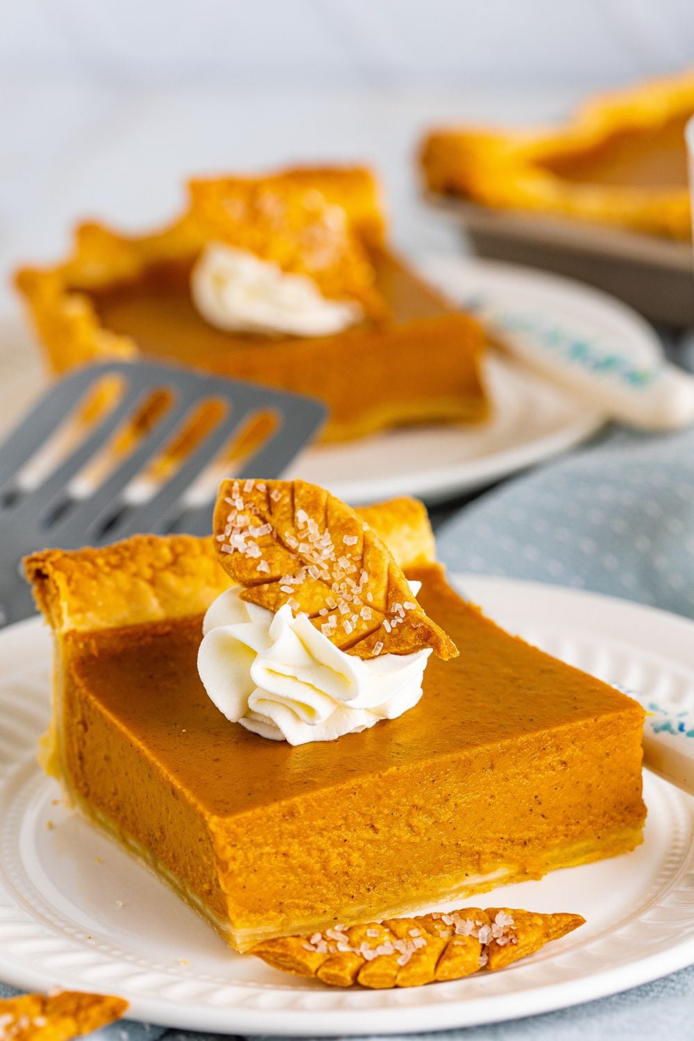 slice of pie on plate