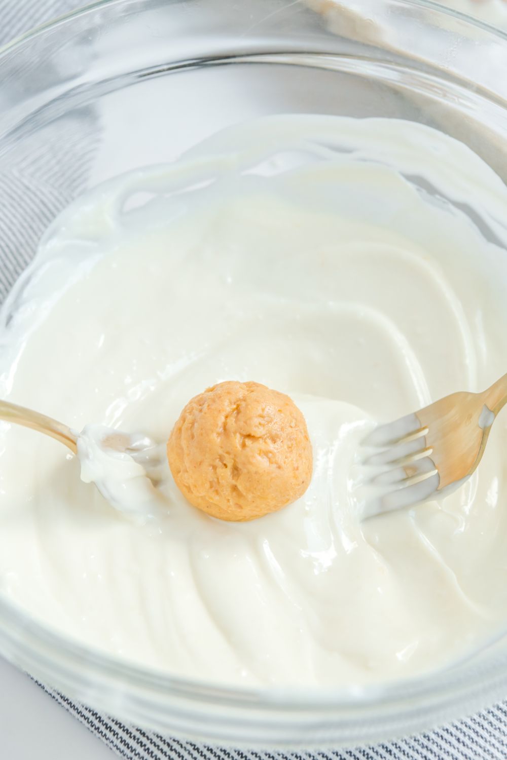 pumpkin truffle dipped in white chocoalte 