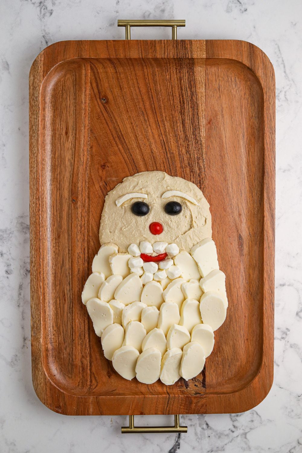 partly shaping Santa tray