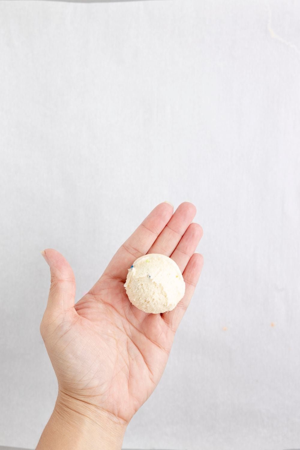 sugar cookie truffle in hand