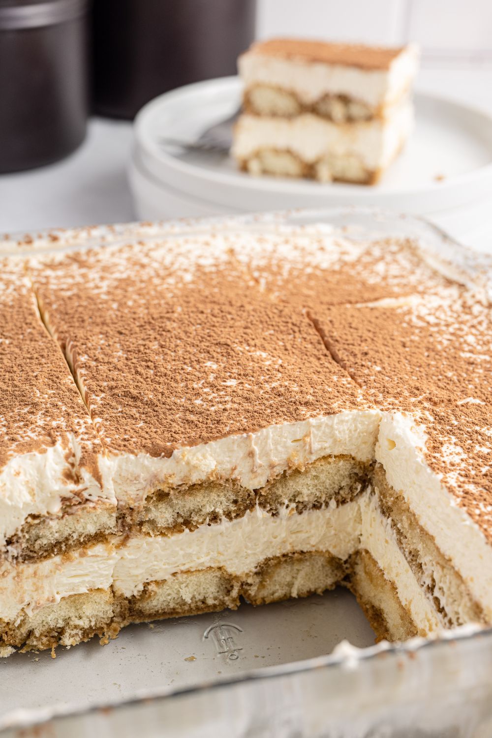 tiramisu for two in a glass pan