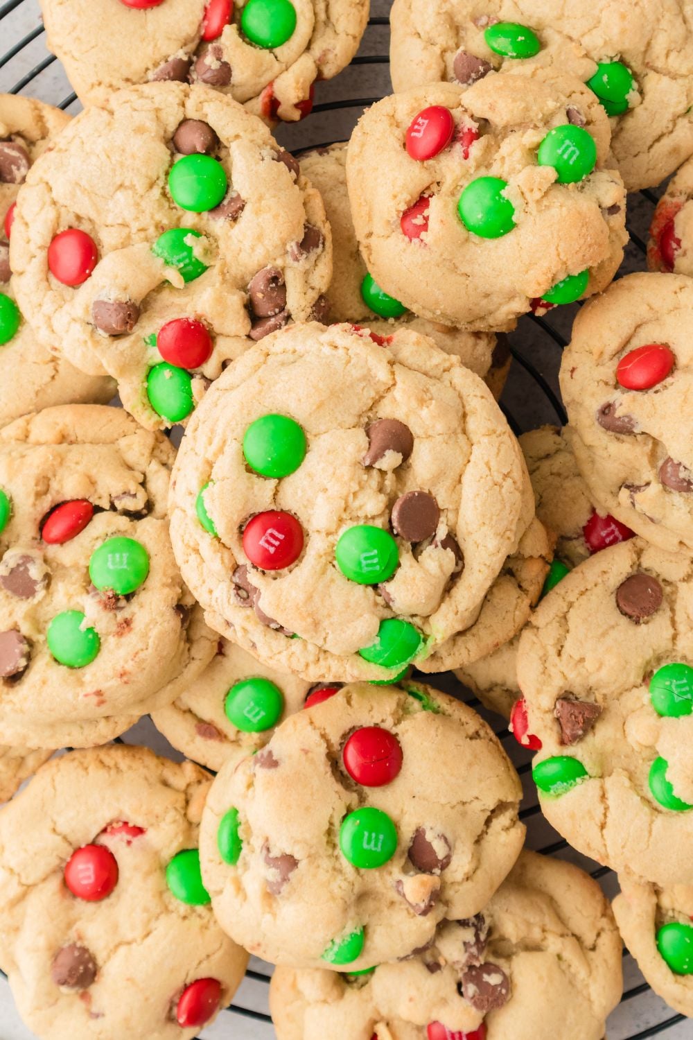 close up of cookies stacked on top of each other on table