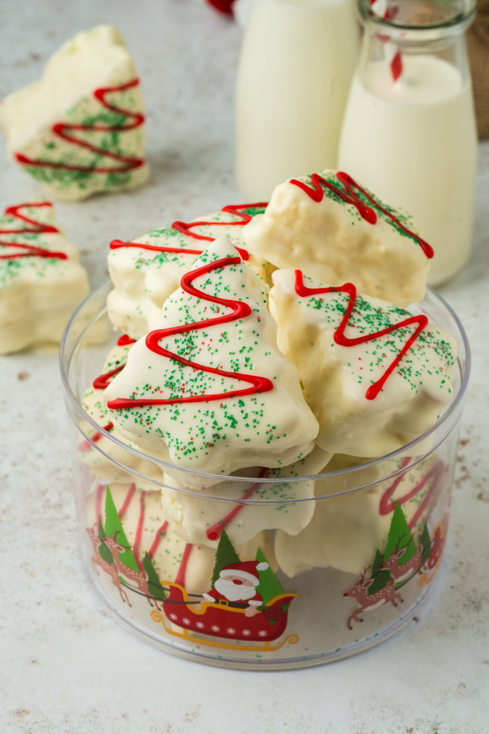 cakes in a glass bowl on table