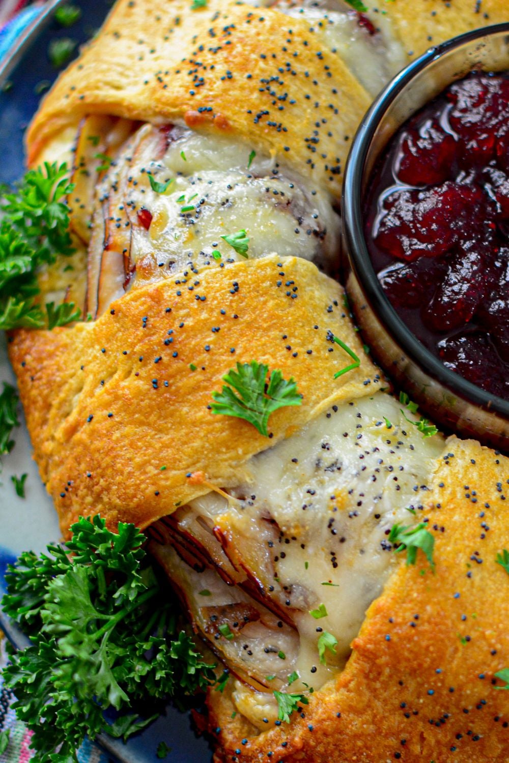 cheesy crescent roll wreath